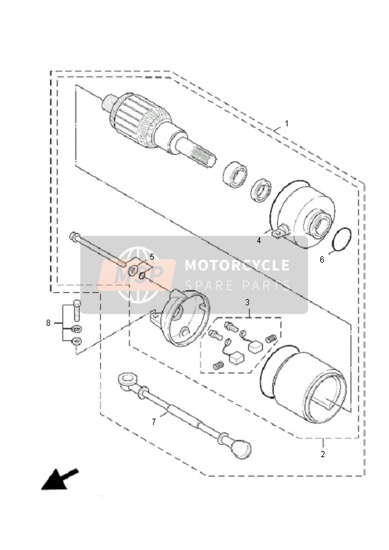 Yamaha XC125 CYGNUS X 2008 Starting Motor 4 for a 2008 Yamaha XC125 CYGNUS X